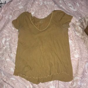 american eagle outfitters mustard yellow top